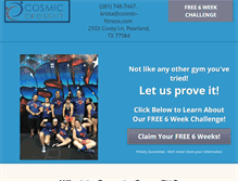 Tablet Screenshot of cosmiccrossfit.com